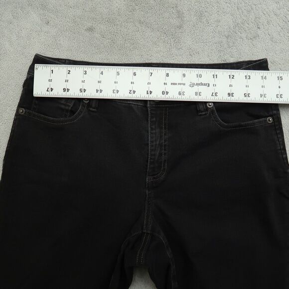 INC International Concepts Jeans Women's 4/27 Black Mid-Rise Skinny 28.5" Inseam - Picture 14 of 15